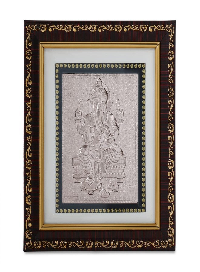 Osasbazaar Pure Silver Ganesh ji Photo Frame - 99% Purity Certified - Image 1